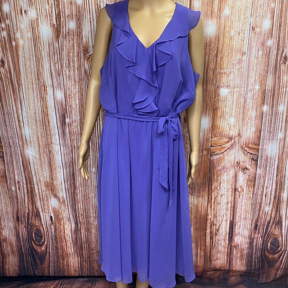 Lane Bryant Ruffle Front Chiffon Dress